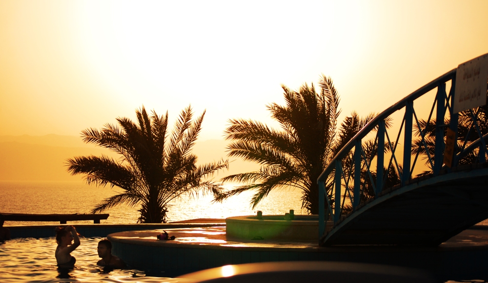 Sunset at a Dead Sea Resort